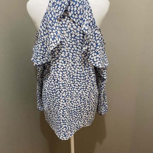 Michael Kors Blue and White Blouse - Picture 4 of 5